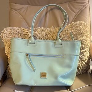 Dooney & Bourke Light Mint Green Patent Leather Tote Bag